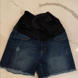 Maternity jean shorts